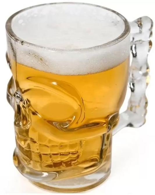 Funky Skull Design Beer Glass Mug