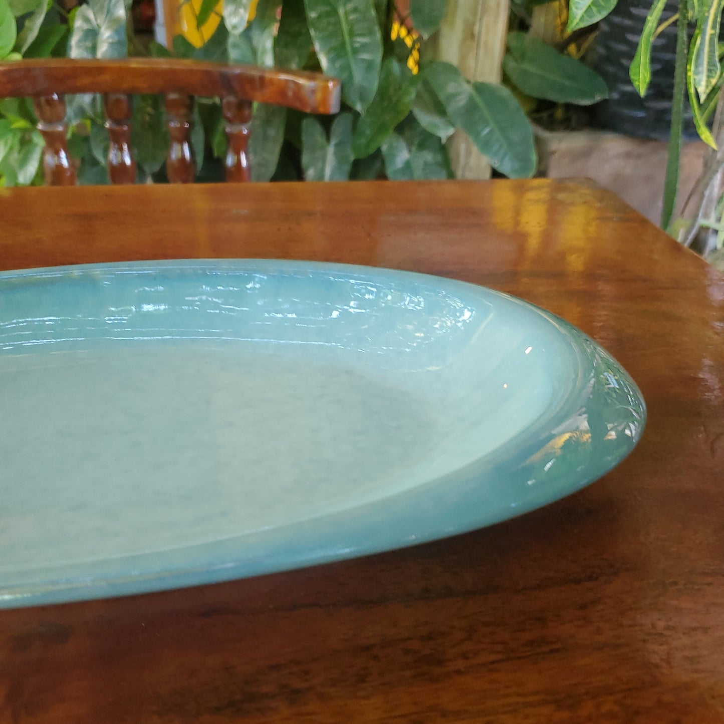 Ceramic Plate Blue Over size