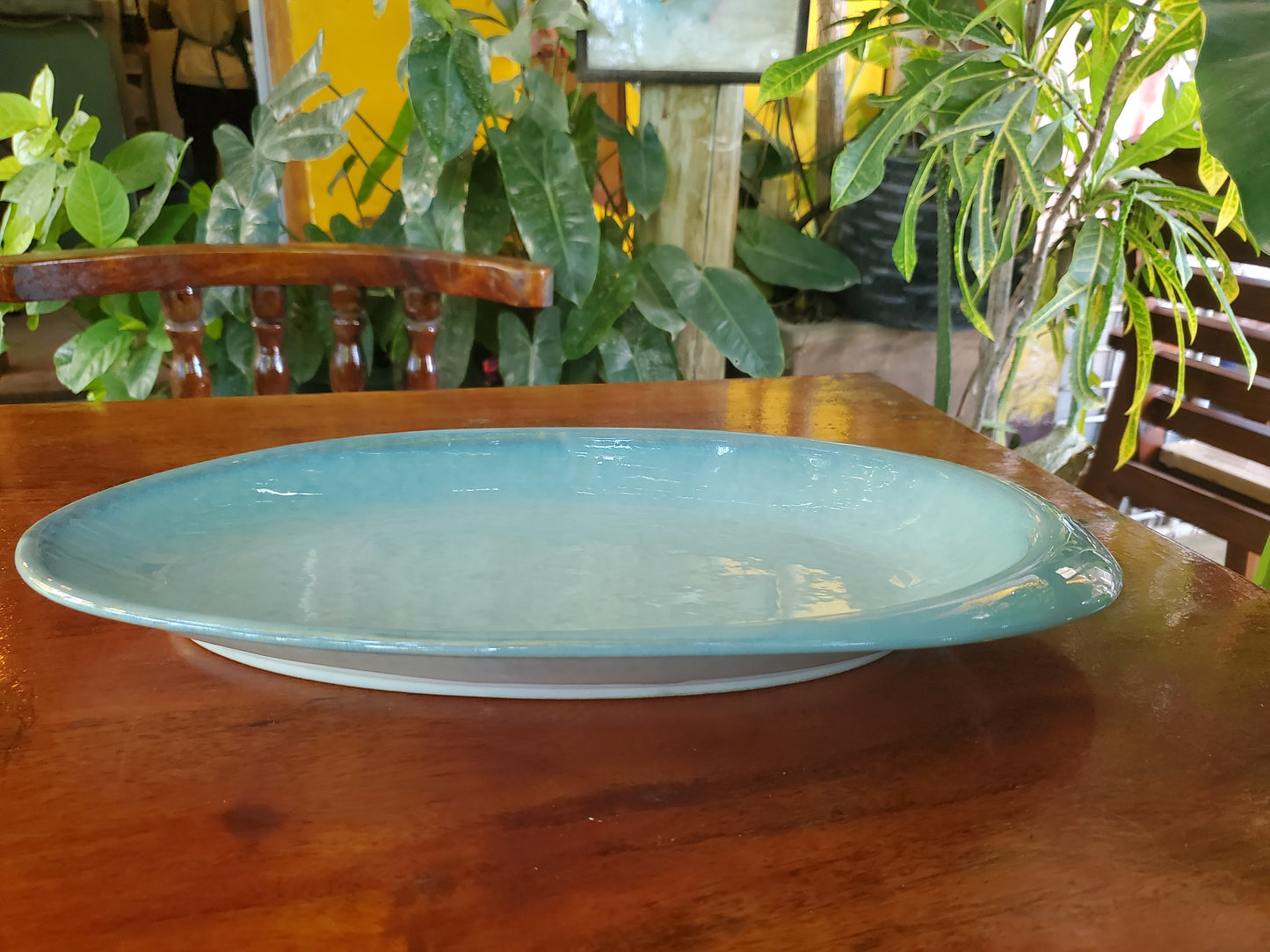 Ceramic Plate Blue Over size