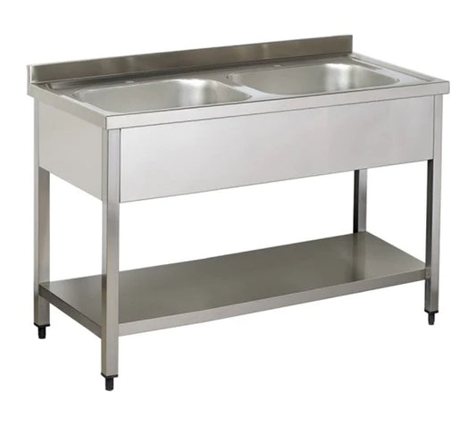 Stainless Steel Commercial Double Sink