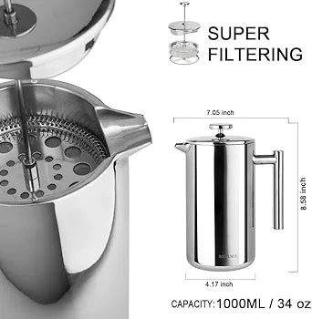 STAINLESS STEEL FRENCH PRESS 304