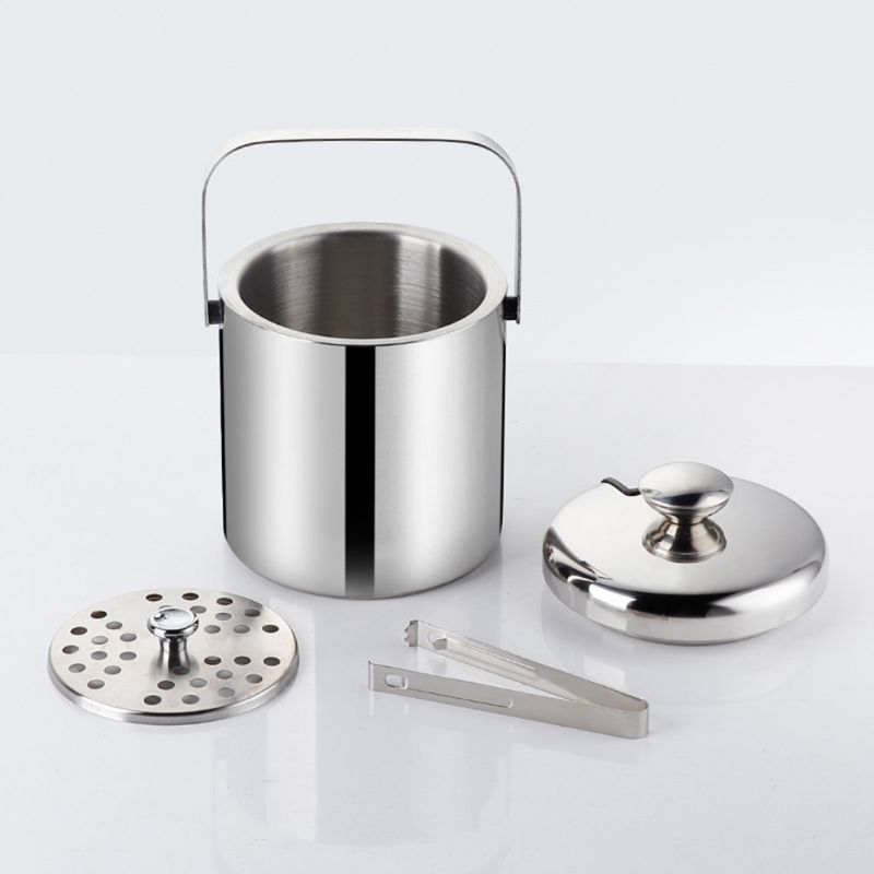 Stainless steel Ice bucket with Tong