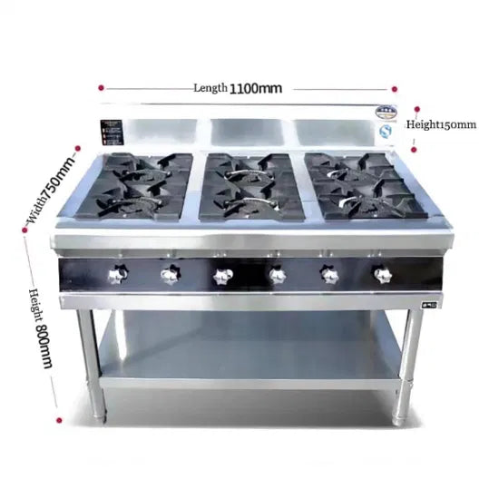 Industrial 6 stoves gas burner