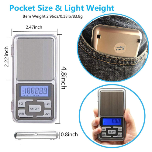 Digital Mini Scale - Portable  0.01 g-200 g Stainless Steel