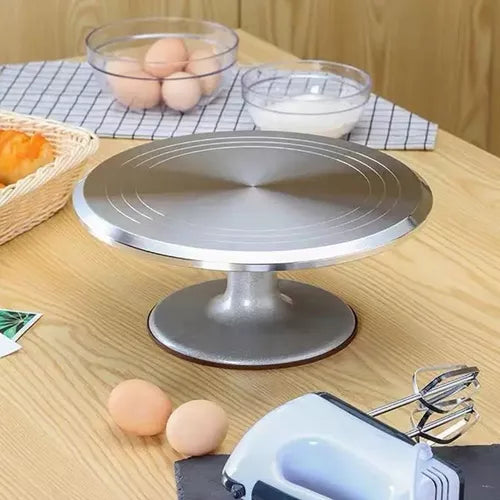 Cake Plate Turntable Rotating - Aluminium