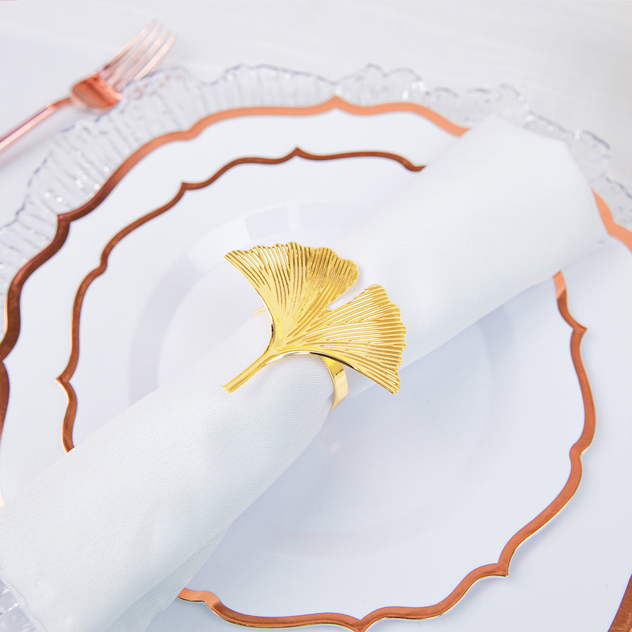 Napkin Ring Ginko Leaf Gold