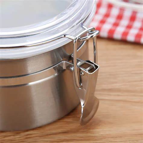 Stainless steel sealed jar/ storage with fliptop small size