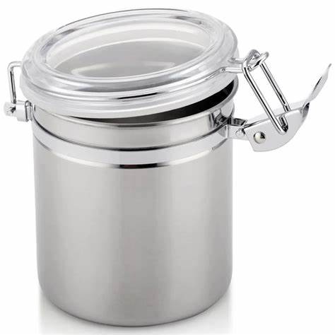 Stainless steel sealed jar/ storage with fliptop big size