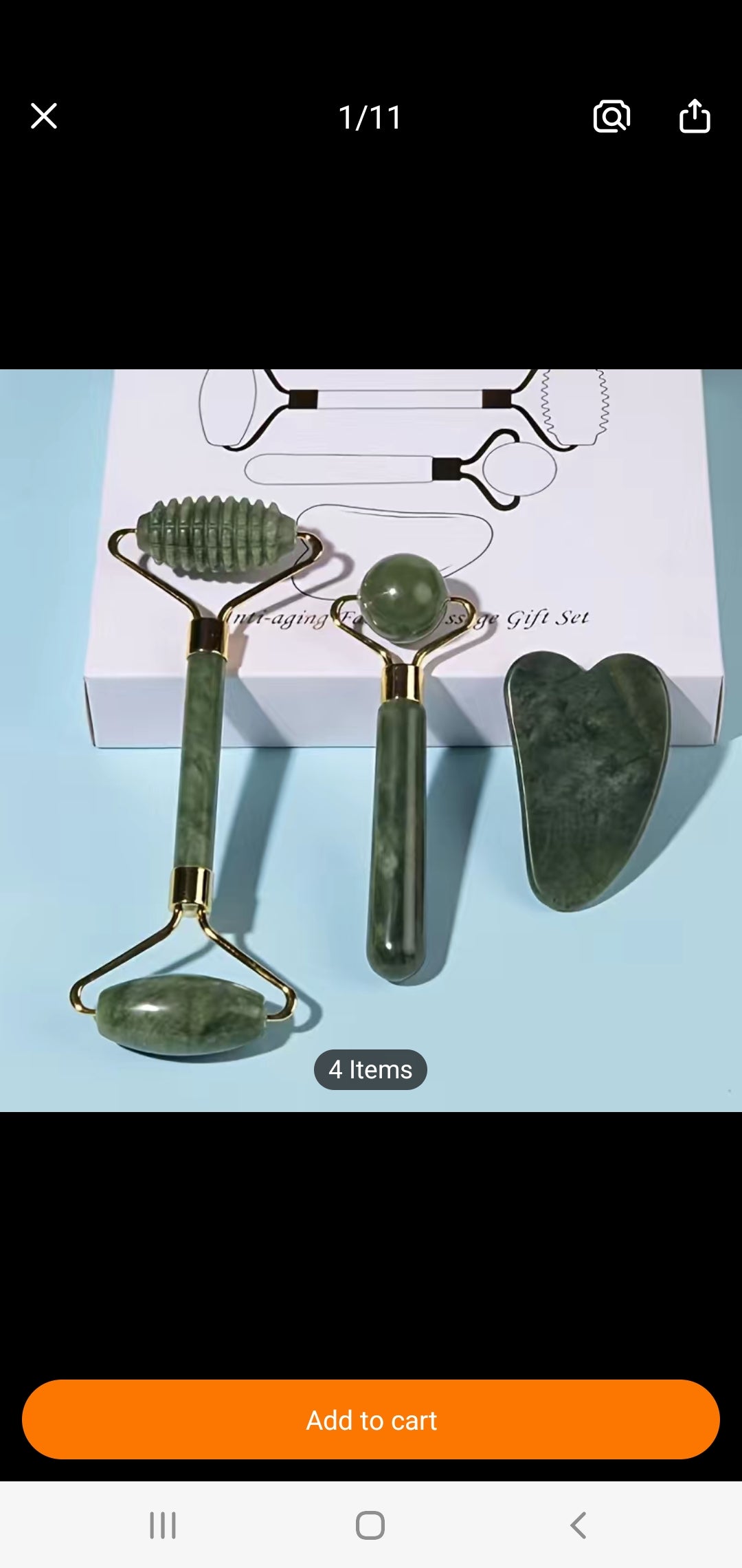 Green Marble Anti-aging facial Massage Tool