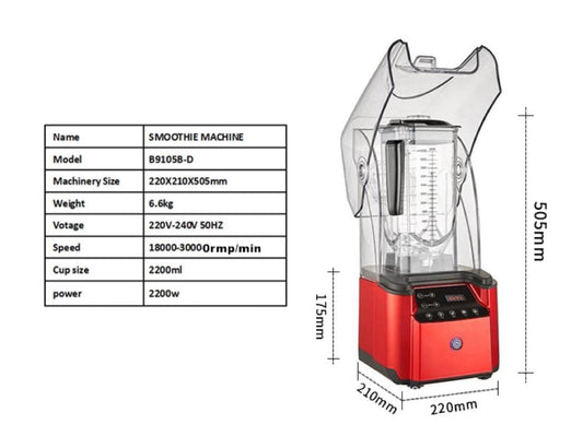 Professional-Grade Power Blender with Soundproof Cover