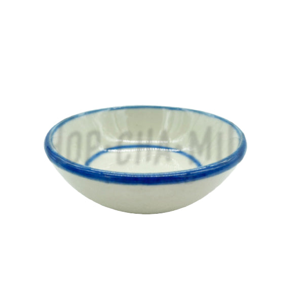 Thai dessert blue rim bowl 7x2.5