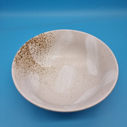 Artisan Ceramic Noodle bowl - Creme