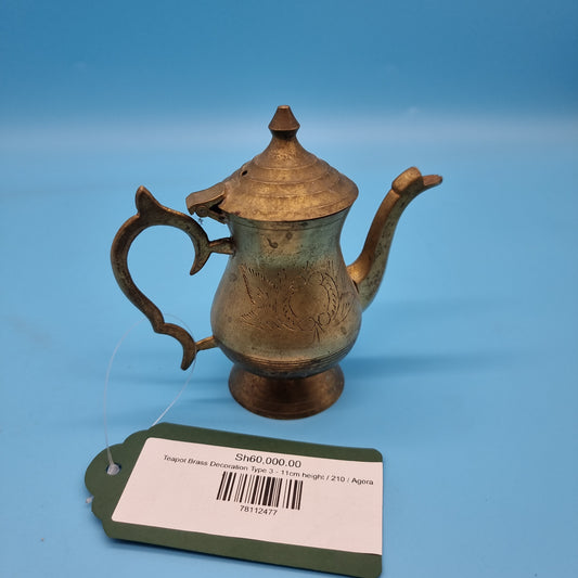 Teapot Brass Decoration Type 3 - 11cm height