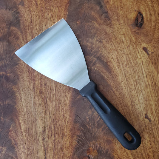 Frying Pan Scraper - Spatula Type/oblique - Stainless Steel - Dishwasher Safe