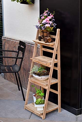 Yatai Wooden Ladder Design Shelf