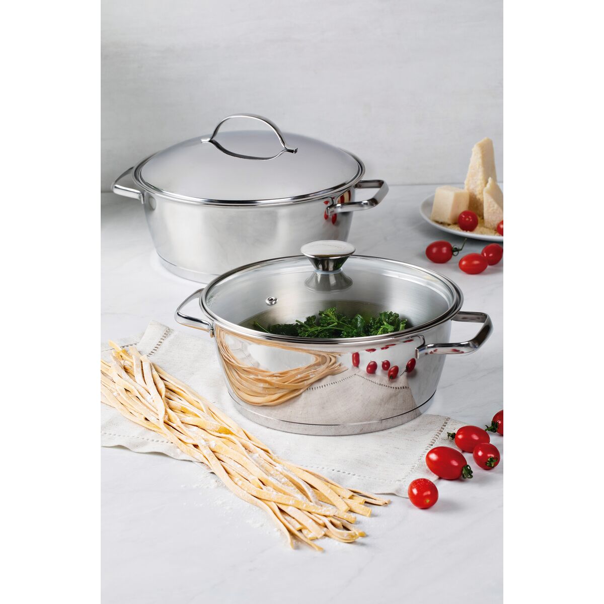 22 cm Casserole 3.30 lts + Lid - Stainless steel - Tramontina